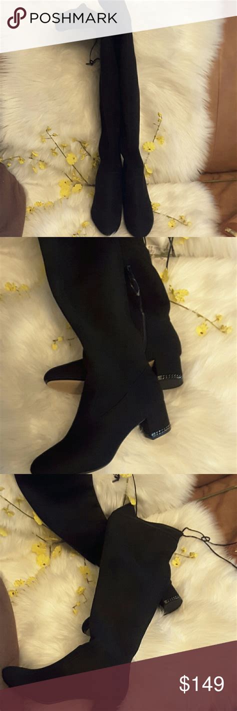 michael kors thigh high boots suede|Michael Kors kara bootie.